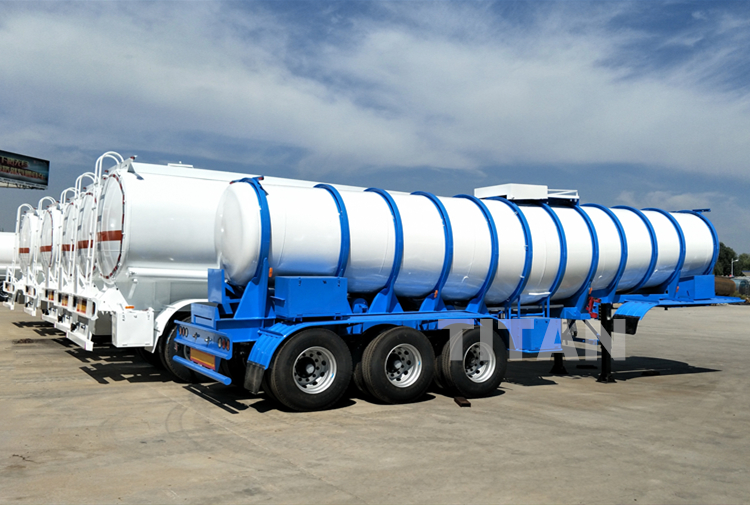 Tri Axle 23CBM Sulfuric Acid Tanker Trailer for Sale Price - TITAN VEHICLE