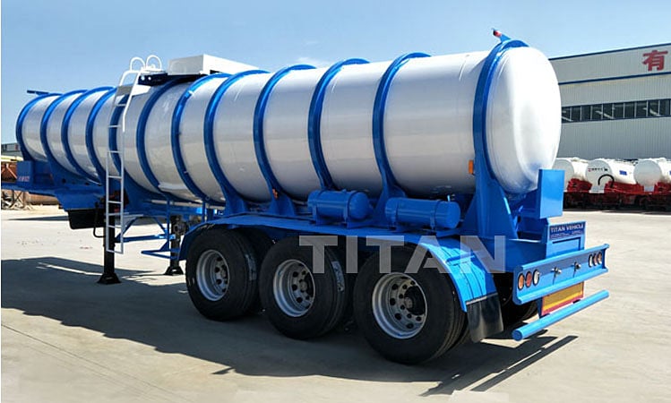 Tri Axle 23CBM Sulfuric Acid Tanker Trailer for Sale Price - TITAN VEHICLE