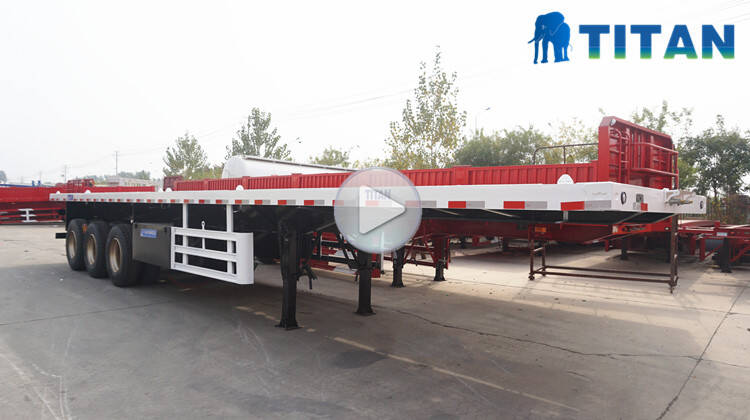 tri axle semi flatbed trailer