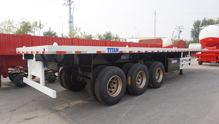 tri axle semi flatbed trailer