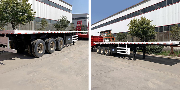 tri axle semi flatbed trailer