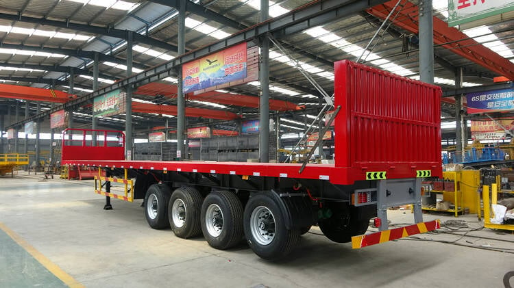 4 Axle 45 Ft Flatbed Truck Trailer for Sale In Zimbabwe