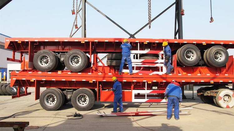 2 Axle 20/40 Foot/FT Flatbed Semi Trailer for Sale in Mozambique