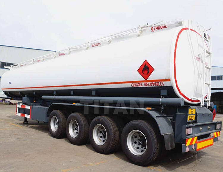 4 axle 50000 liters fuel tanker truck trailers for sale