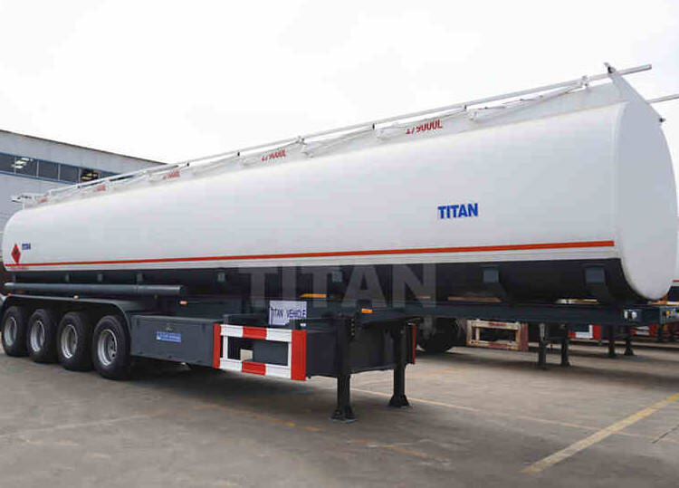 4 axle 50000 liters fuel tanker truck trailers for sale