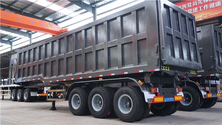 3 Axles 38 Tons End Dump Semi Trailer 
