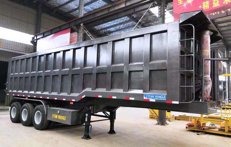 3 Axles 38 Tons End Dump Semi Trailer 