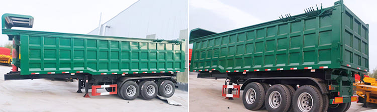 3 Axles 50 Tons Bathtub End-dumps Trailer