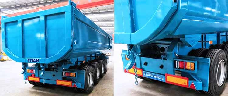 4 Axles 60 Ton Semi Dump Truck Trailer