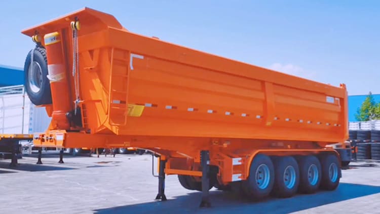 4 Axle U shape Dump Semi Trailer