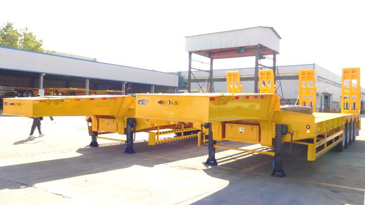 Low Loader Trailer | 4 Axle 100T Step Drop Deck Trailer for Sale in Ghana Tema