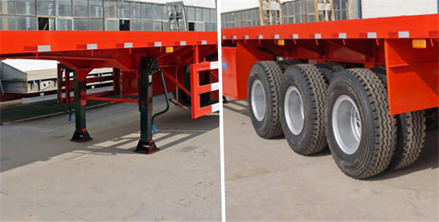 Tri Axle 40 Feet Flatbed Semi Trailer for Sale in Ghana Accra