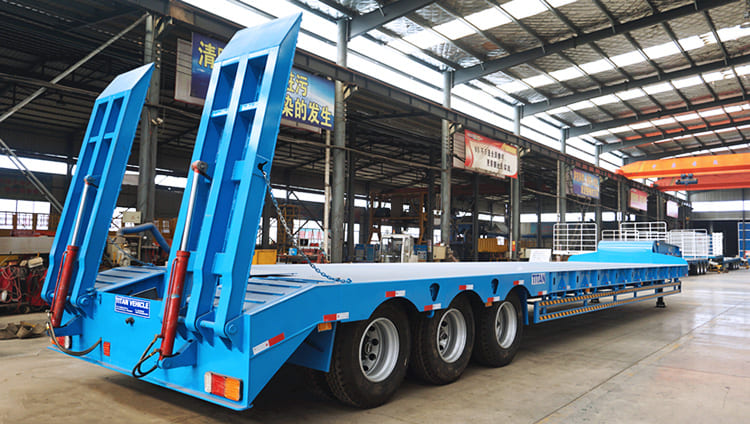 tri axle 80t low loader semi trailer