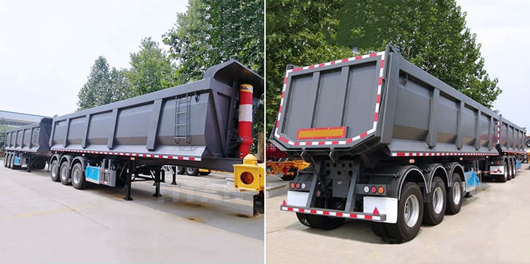 3 axle 35 cubic u shape dumper trailer