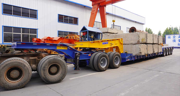 4 Axle 120 Ton Lowboy Gooseneck Trailer for Sale in Ghana Tamale