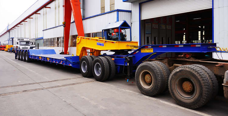 4 Axle 120 Ton Lowboy Gooseneck Trailer for Sale in Ghana Tamale