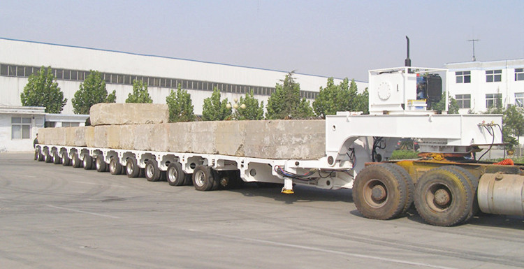 12 Axle Modular Hydraulic Trailer for Sale for Heavy Equipment Transport