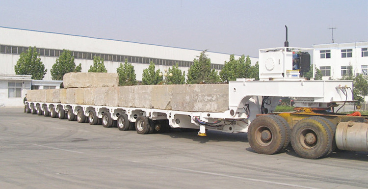 12 Axle Modular Hydraulic Trailer for Sale for Heavy Equipment Transport