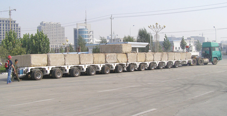 12 Axle Modular Hydraulic Trailer for Sale for Heavy Equipment Transport