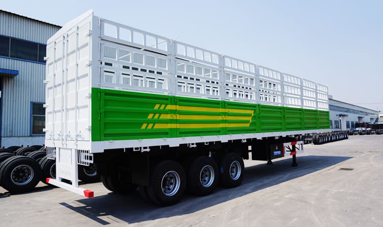 3 Axles fence cargo semi bhachu trailer