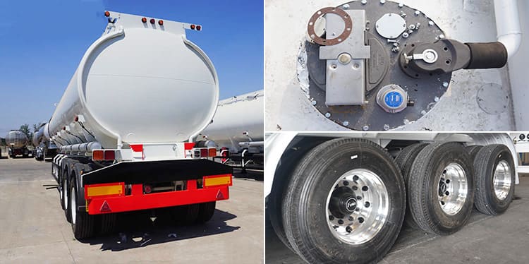 Tri axles 40000l petroleum tanker trailer