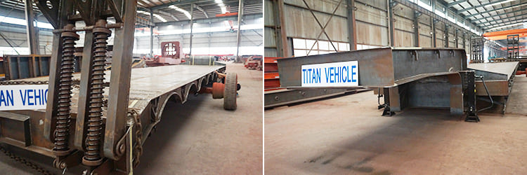 4 axles semi low loader truck trailer