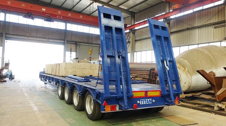 4 Axles 100 Tons Semi Low Bed Trailer