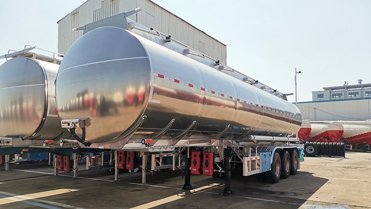 3 axles aluminum tanker trailer