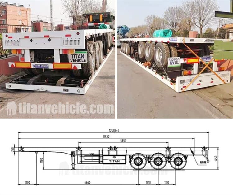 Tri Axle 40 Ft Flatbed Trailer for Sale Near Me in Nigeria