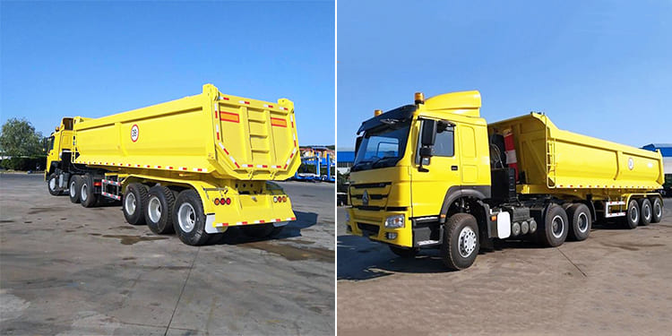 3 axles 38 tons semi tipper trailer