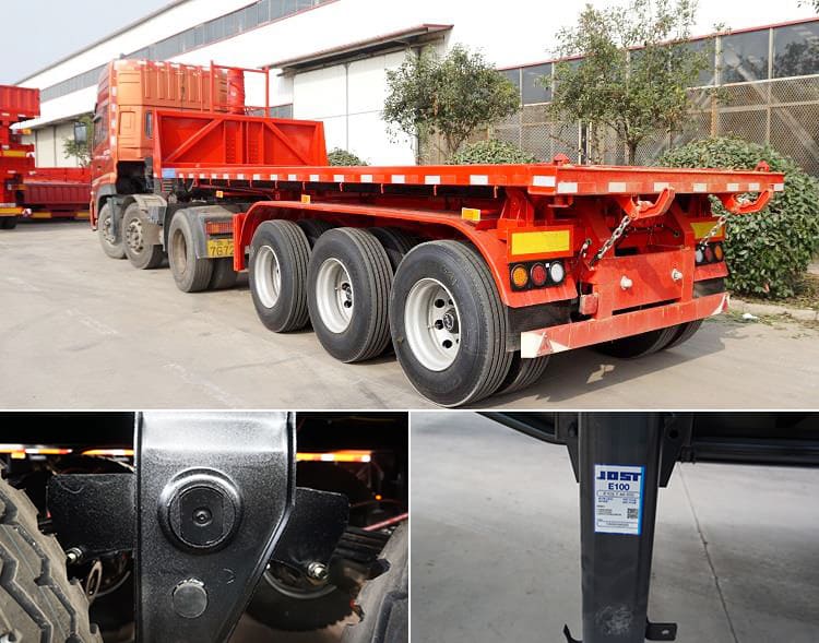 3 axles tipper tipping flatbed trailer