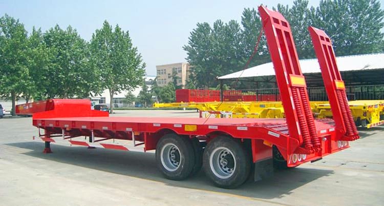 2 Axle Drop Deck Low Loader Trailer for Sale