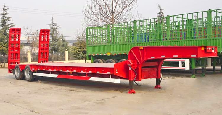 2 Axle Drop Deck Low Loader Trailer for Sale