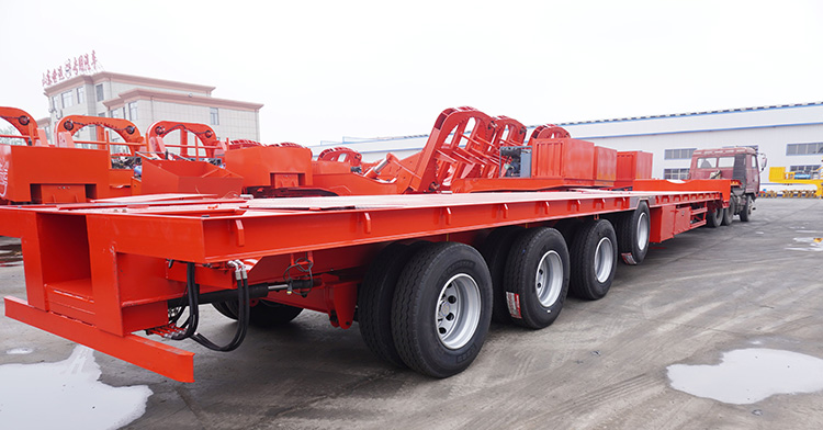 4 axles 50m extendable windmill blade trailer