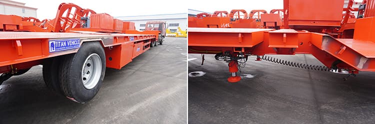 4 axles 50m extendable windmill blade trailer