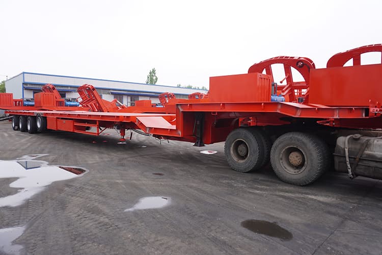 4 axles 50m extendable windmill blade trailer