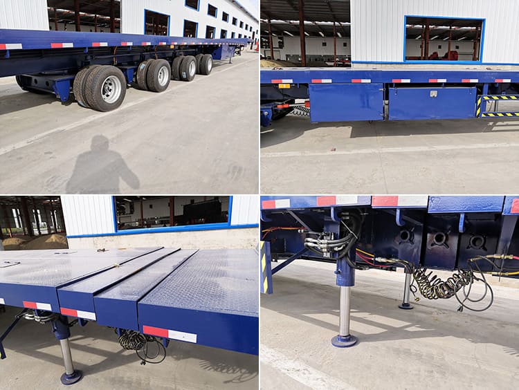 4 Axles 58M Extendable Drop Deck Trailer