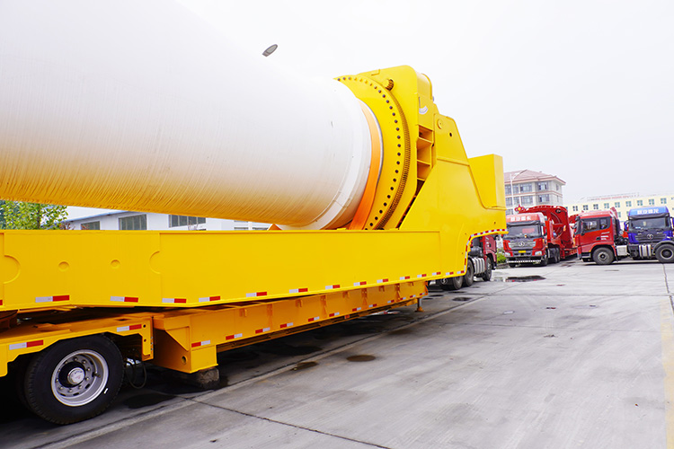 4 line 8 axle wind turbine blade transport trailer