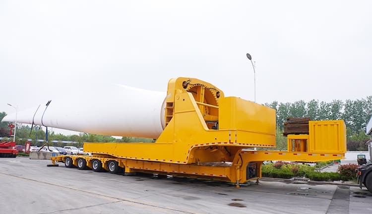 4 line 8 axle wind turbine blade transport trailer