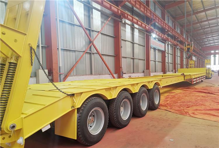 4 Line 8 Axles Extendable Low bed Trailer | Extendable Drop Deck Trailers for Sale Near Me