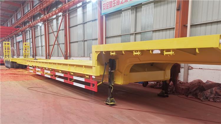 4 Line 8 Axles Extendable Low bed Trailer | Extendable Drop Deck Trailers for Sale Near Me