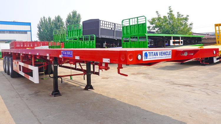 40 ft Tri Axle Flat Deck Top Semi Trailer for Sale Price