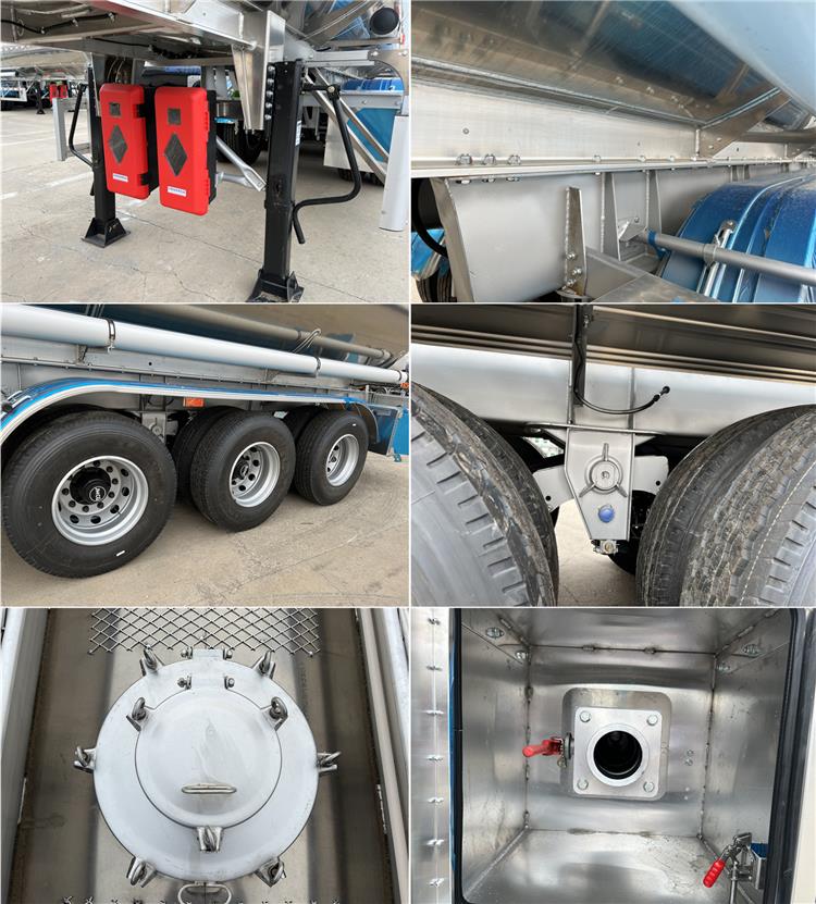 45000 L Aluminum Fuel Tankers Semi Trailers Price for Sale in Costa Rica