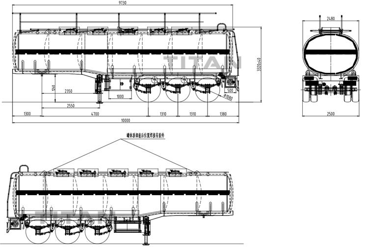 55000 Ltrs Stainless Steel Tanker Trailers for Sale in Tanzania