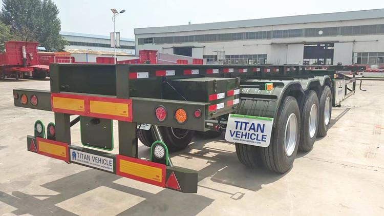 3 Axle Container Chassis Price | 40ft Skeleton Semi Trailer for Sale