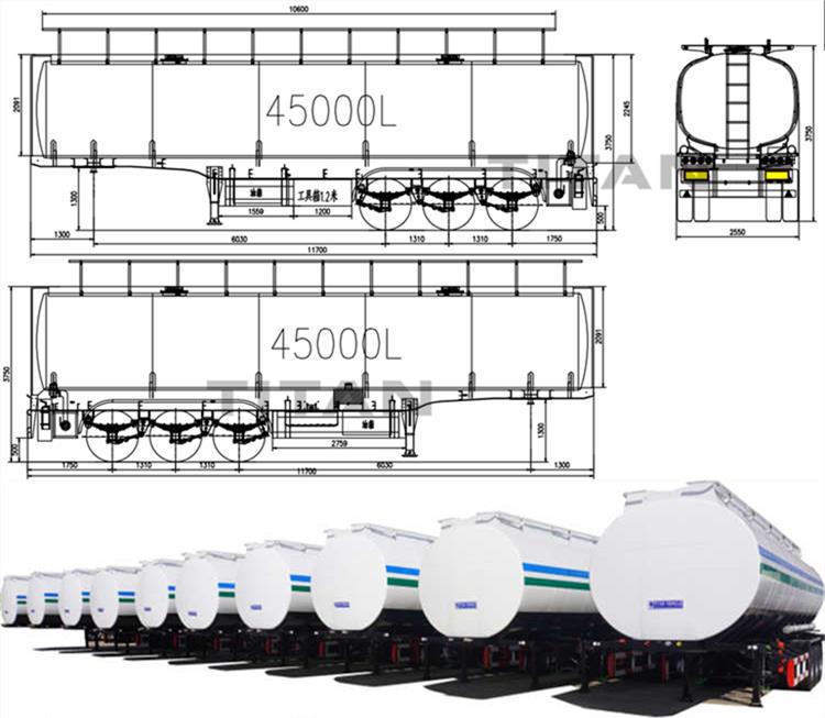 Tri Axle Fuel Semi Tanker Trailer for Sale Cost, Dimensions, Manufacturers in Botswana