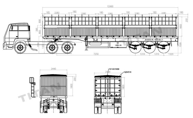 Livestock Trailer | Animal Cattle Bulk Cargo Transport Semi Trailer