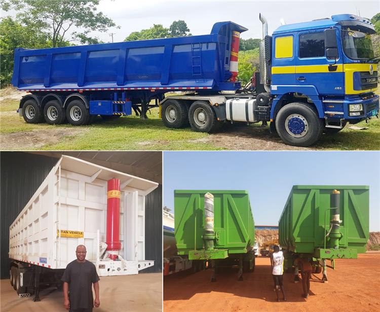 Heavy Duty Hydraulic 80 Ton End Dump Truck Trailer Price for Sale In Tanzania