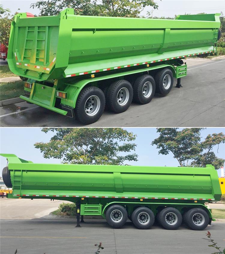 New 4 Axle U Shape Rear Tipper Dumper Semi Trailer Price, Capacity for Sale