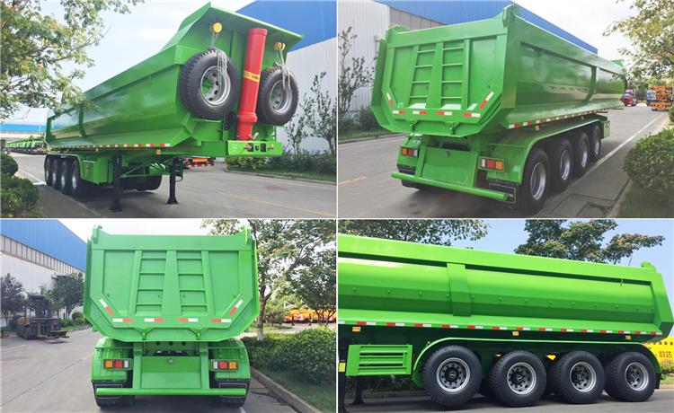 New 4 Axle U Shape Rear Tipper Dumper Semi Trailer Price, Capacity for Sale